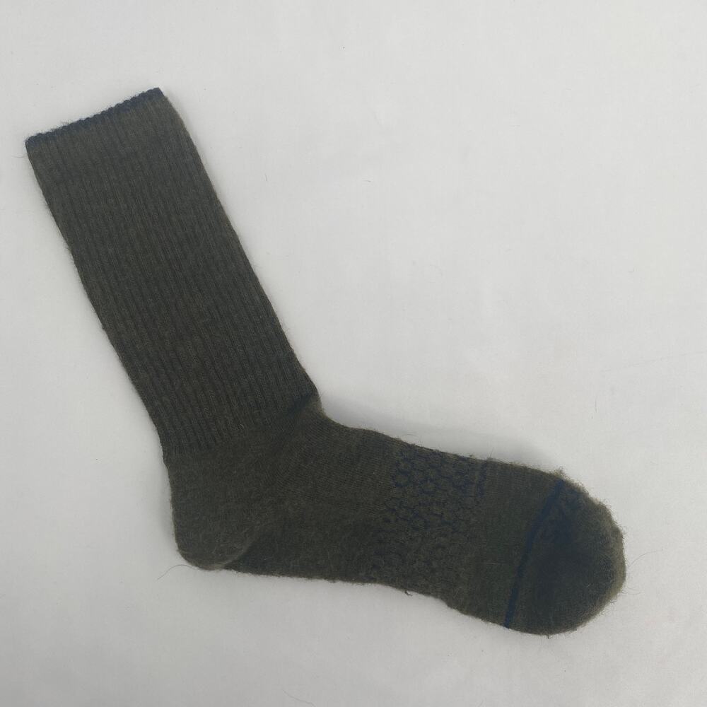 Bombas Green Merino Wool Honeycomb Print Crew Sock Mismatched Only One Large